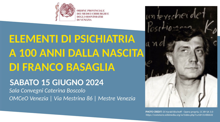 Clicca per accedere all'articolo Convegno "Elementi di Psichiatria a 100 anni dalla nascita di Franco Basaglia"_15 Giugno 2024